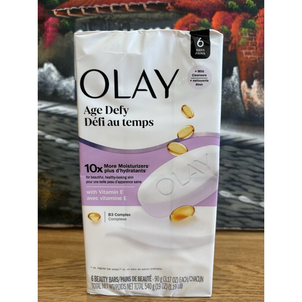 Olay Age Defy Beauty Bars 6 Bars Vitamin E B3 Complex Moisturizing Soap New